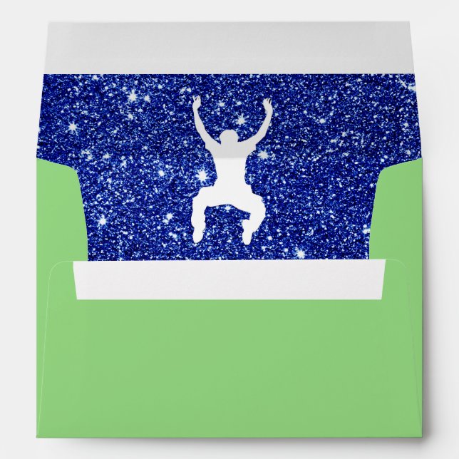 Trampoline Park Jumping Person Silhouette Envelope (Back (Bottom))