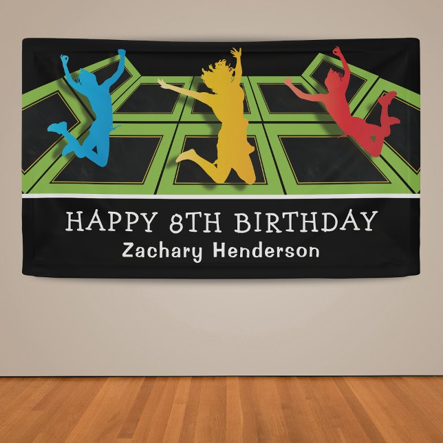 Trampoline Park Kids Birthday Party Banner (Creator Uploaded)