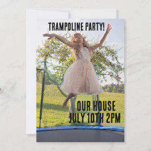 TRAMPOLINE PARTY Custom Invitations