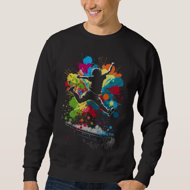 Trampoline Splash Trampoline Jumper Trampoline Jum Sweatshirt (Front)