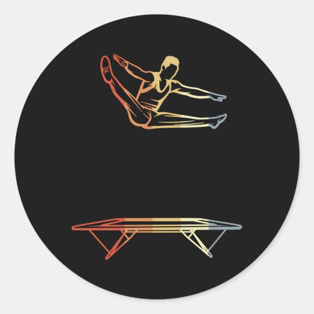 Trampolining Trampoline Classic Round Sticker (Front)