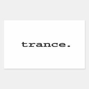 trance. rectangular sticker