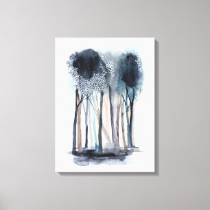 Tranquil Abstract Trees Canvas Print