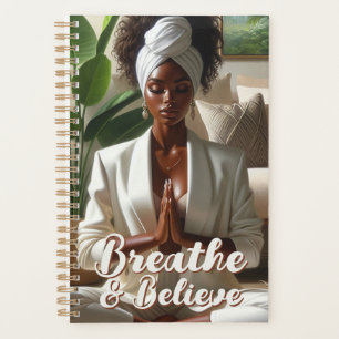 Tranquil African American Woman Prayer Meditation Planner