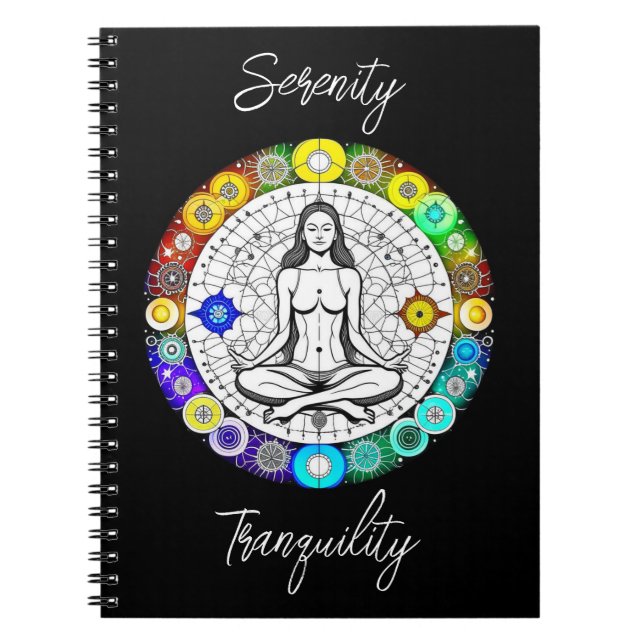 Tranquil and Serene Peaceful Meditation Notebook (Front)