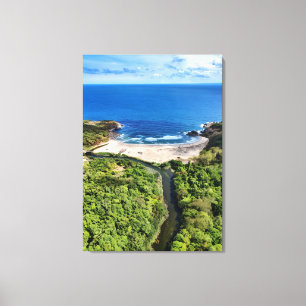 Tranquil Beach at the River Mouth – Wild Nature La Canvas Print