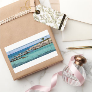 Tranquil Bermuda Ocean Rectangular Sticker