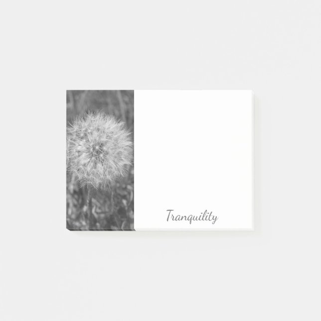 Tranquil Black & White Puff Post-It Notes (Front)