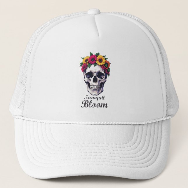 Tranquil Bloom Trucker Hat (Front)