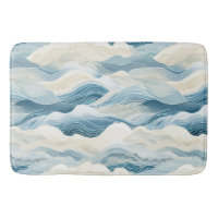Tranquil Blue and White Wave Pattern