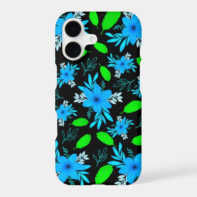 Tranquil Blue Blossom flowers Phone Cover (Back)