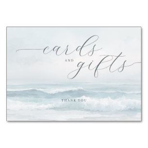Tranquil Blue Ocean Waves Table Number