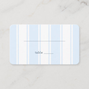 Tranquil Blue Stripes Place Card