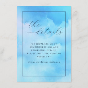 Tranquil Blue Watercolor Details Enclosure Card