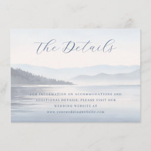 Tranquil Blue Watercolor Landscape Enclosure Card