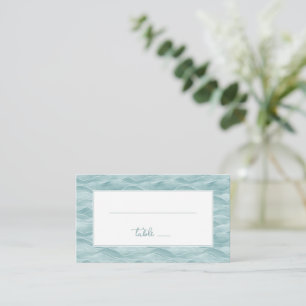 Tranquil Blue Wave Oceanic Place Card