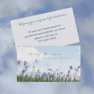 Tranquil Botanical Wildflower  Business Card