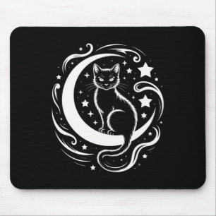 Tranquil Cat Lotus Flower Yoga Mindfulness Tee _1 Mouse Pad