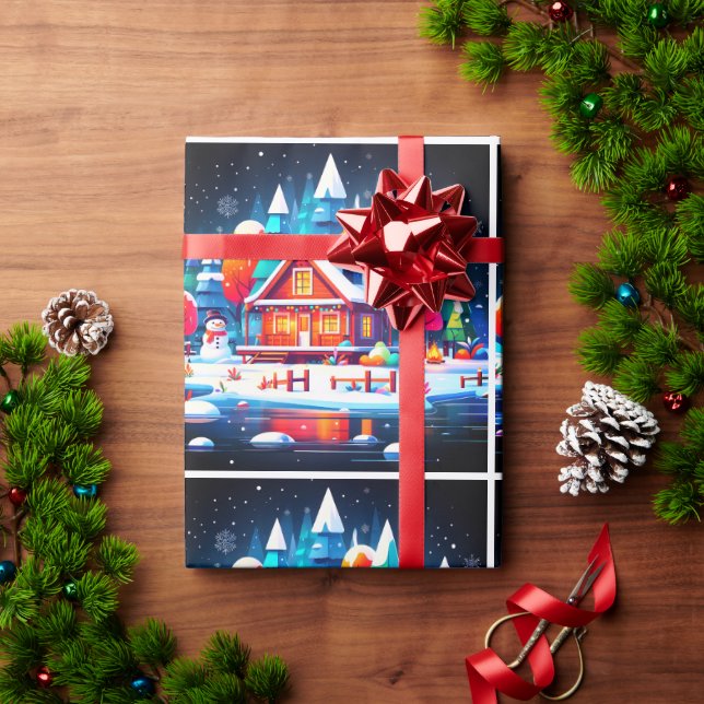 Tranquil Christmas Wrapping Paper (Holiday Gift)