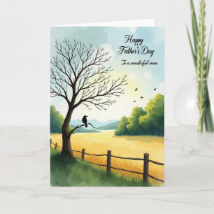 Tranquil Dads Day Meadow Card