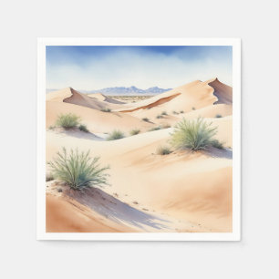 Tranquil Desert Landscape with Soft Dunes Napkin