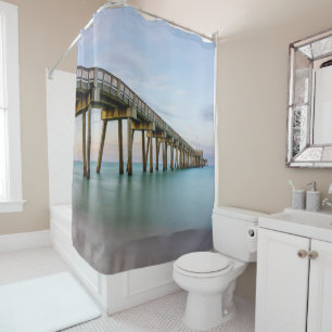 Tranquil Emerald Water Panama City Beach Shower Curtain