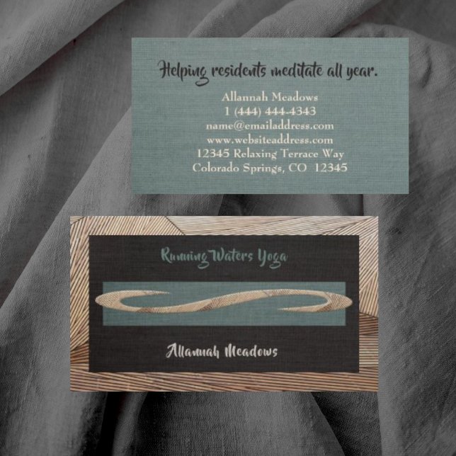 Tranquil Feel Calm Yoga Instructor Business Card (Creator Uploaded)