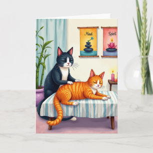Tranquil Feline Birthday Card
