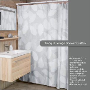 Tranquil Foliage Shower Curtain