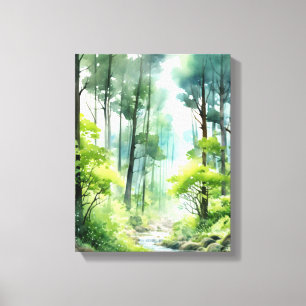 Tranquil Forest Stream  Canvas Print
