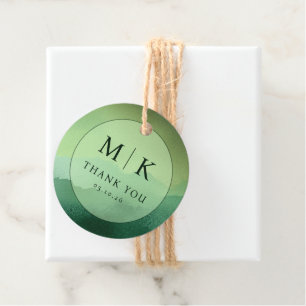 Tranquil Green Gratitude Circle Favour Tags