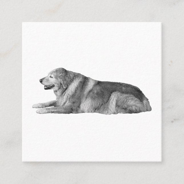 Tranquil Impress, Shaded Motif Square Business Card (Front)