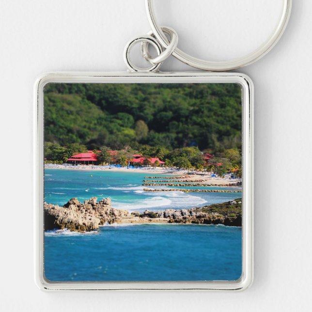 Tranquil Island Paradise Labadee Haiti Key Ring (Front)