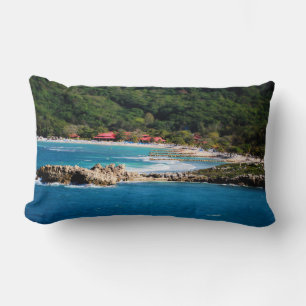 Tranquil Island Paradise Labadee Haiti Lumbar Cushion