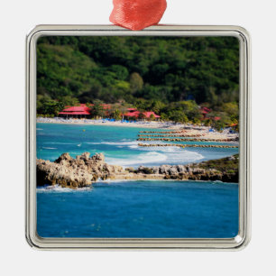 Tranquil Island Paradise Labadee Haiti Metal Tree Decoration