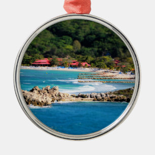 Tranquil Island Paradise Labadee Haiti Metal Tree Decoration