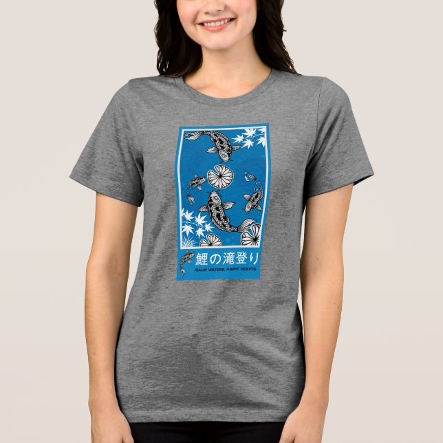 Tranquil Japanese Carpo Art Tri-Blend Shirt (Front)