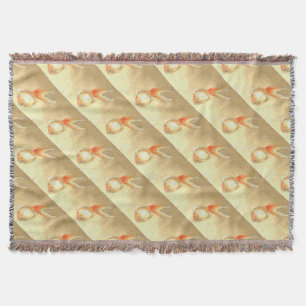 Tranquil Japanese Goldfish Throw Blanket