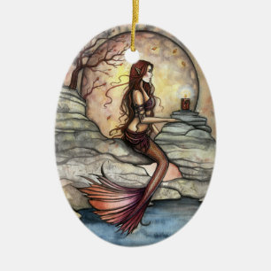 Tranquil Lagoon Mermaid Art Ornament