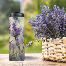 Tranquil Lavender Fields Thermal Tumbler