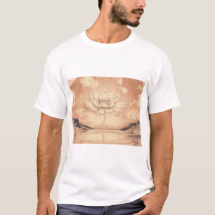 Tranquil Lotus Reflection: A Dreamlike Landscape T-Shirt