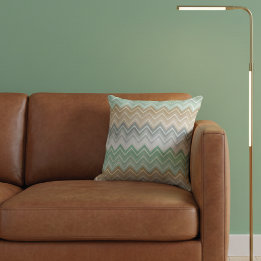 Tranquil Mint Chevron Zigzag Pattern Cushion