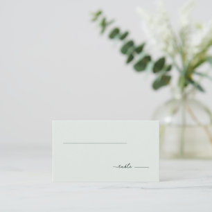 Tranquil Mint Minimalist Table Sign Place Card