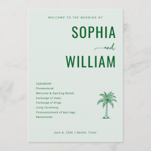 Tranquil Mint Palm Tree Programme