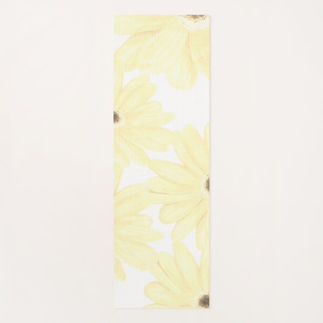 Tranquil Morning Yellow Flowers  Yoga Mat (Front)