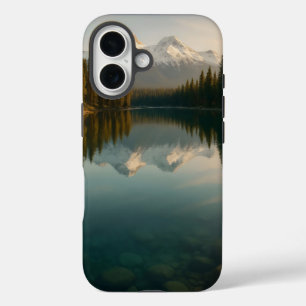 Tranquil mountain lake iPhone 16 case