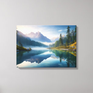 Tranquil Mountain Landscape Canvas Print