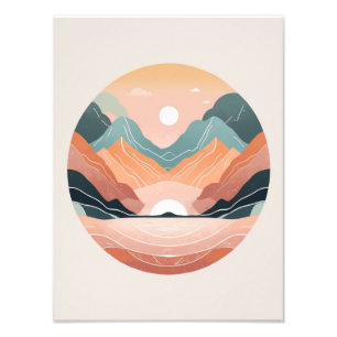 Tranquil Mountain Sunset Photo Print