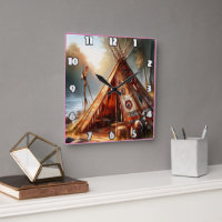 Tranquil native Indian teepee by a serene river