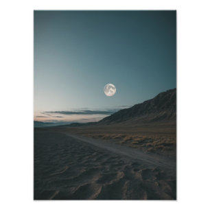 Tranquil Nights Under a Majestic Moon Photo Print